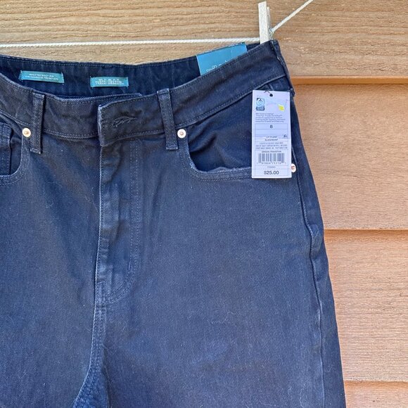 Wild Fable High-Rise Black Baggy Jeans With Distressed Knees Size 8/29 Cotton Bl - Picture 6 of 14